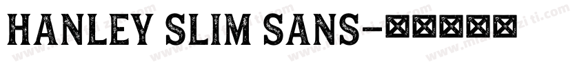 Hanley Slim Sans字体转换